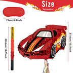 WERNNSAI Race Car Piñata - Race Car Birthday Decorations Truck Car Pinata Bundle with Blindfold and Bat Monster Truck Party Favors for Kids Boys Exciting Party Games Supplies