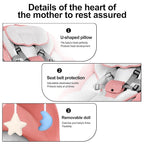 Baby Swing for Newborn to Toddler, 5 Speed Portable Infant Swing with Bluetooth Touch, Remote Control, 10 Lullabies, Timer, 5 Point Harness and Soft Fabric (Pink)