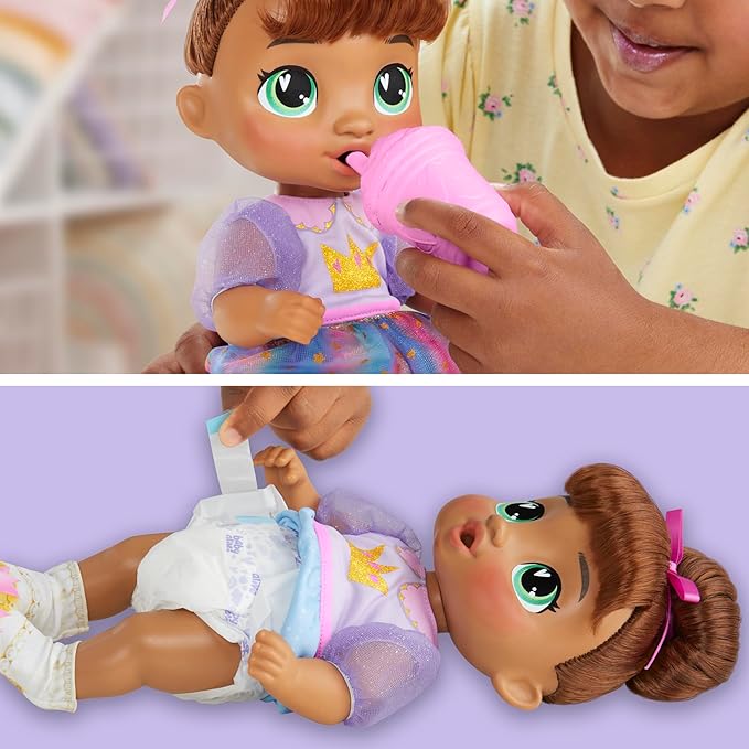 Baby Alive Fairy Fashions Sophia Sparkle Doll with Clothes Accessories, Brown Hair, 11 Inches, Toys for 3 Year Old Girls and Boys & Up (Amazon Exclusive)