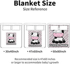 Personalized Baby Blankets for Girls, Custom Name Pink Cow Pattern Baby Blanket, Soft Minky Dot Blanket for Newborns and Toddlers, Ideal for Baby Showers Christmas Brithday Gifts