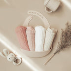 Konssy Baby Muslin Washcloths 7-Pack, 100% Cotton Baby Bath Washcloths, Soft & Absorbent Wash Cloths and Burp Cloths for Newborn Kids Girls & Boys, 11x11 inches