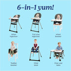 Graco® Table2Table LX 6-in-1 Highchair, Arrows with Infant Head Support & One-Hand Removable Tray