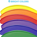 Nicpro Washable Paint for Kids, Kids Painting Set with 10 Paintbrushes, Palettes, Sponge, 6 Vibrant Colors 8.45oz, Non Toxic Washable Finger Paint for Toddlers Preschool Children Art Painting Supplies