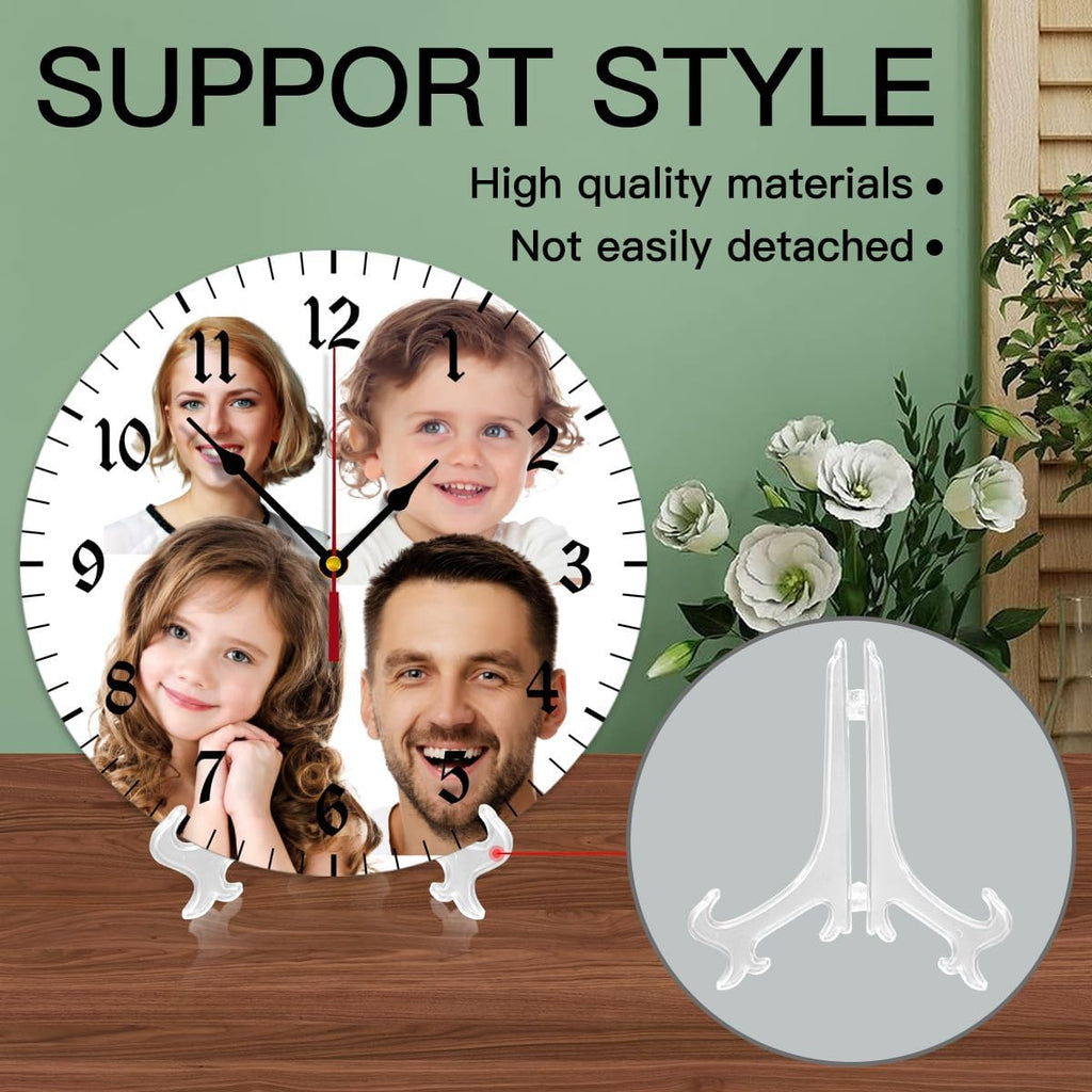 Generic Custom Wall Clock Personalized Clocks with Photo Text Logo Customize Gifts for Kitchen Bathroom Home Creative, 12inch-30cm