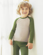 VAENAIT 6M-12Y Toddler Toddler Kids Toddler Girls Boys Soft Comfy Modal Tencel Solid Raglan Sleepwear Pajamas Pjs 2pcs Set