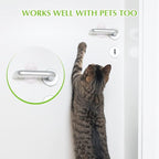 Child Proof Door Lever Lock, 2 Pack Door Locks for Kids Safety, Door Knob Child Proof, Baby Proofing, 3M Adhesive, Door Handle Child Proof, Baby Safety Locks for Toddlers (White)