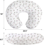 Nursing Pillow, Breast Feeding Pillows for Mom, Pink Calf Soft Cover with Breathable Filling, Feeding Support Pillow for 0-12 Months, Multifunctional Support Cushion for Travel (Cute Calf)