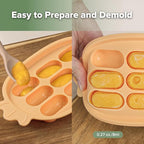 Haakaa Baby Popsicle Mold - Baby Food Maker & Breastmilk Teething Freezer Tray - BPA Free Silicone-Orange