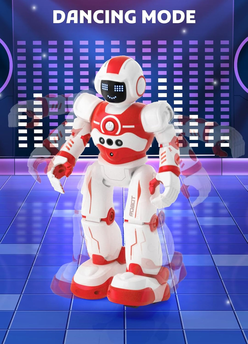 Robot Toys for Kids,Programmable Remote Control Smart Walking Dancing Robot Toy with Gesture & Sensing for Age 4 5 6 7 8 9 10 Year Old Boys for Birthday Present,Red