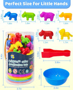 Counting Animals Montessori Toys for 3 4 5 Years Old Boys Girls, Preschool Learning Activities Kindergarten Educational Sensory Toys Gifts for Kids Toddlers