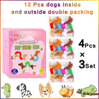 Robot dog,Dog pop tubes,Toy Dog,Animal pop Tubes,Fidget Toys for Kids,Sensory Toys for Kids 5-7,Dog Party Favors,autism sensory products,sensory toys for kids with autism,toys for ages 5-7（12Pcs Dog）