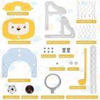 Costzon Kids Basketball Hoop, Toddler Sports Activity Center w/ 5 Adjustable Height Levels, Basketball Soccer Golf Game Set, Indoor Outdoor Basketball Hoop Set Gift for Baby Infant