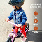 JOYSTAR 10"/12" Toddler Balance Bike for Girls & Boys, Ages 18 Months to 5 Years, Kids Push Bike with Footrest & Adjustable Seat Height, First Birthday Gifts for 2-5 Boys Girls