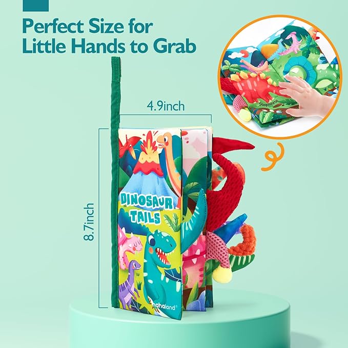 hahaland Baby Books 0-6 Months,Infant Tummy Time Toy High Contrast Sensory Toys 6 to 12 Months Touch Feel Book Baby Gifts for Boy Girl 0-3 Month Book Early Learning Toy (Single Book)