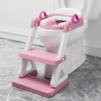 Potty Training Seat with Step Stool Ladder for Kids and Toddler,Wiifo Sturdy Potty Ladder with Soft Padded Cushion for Toddler Boys and Girls(Pink) 2025 New Version