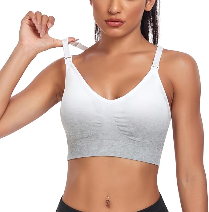 Suekaphin 3 Pack Sports Nursing Bra for Breastfeeding Supportive Bralette Pregnancy Maternity Wirefree Support for Women