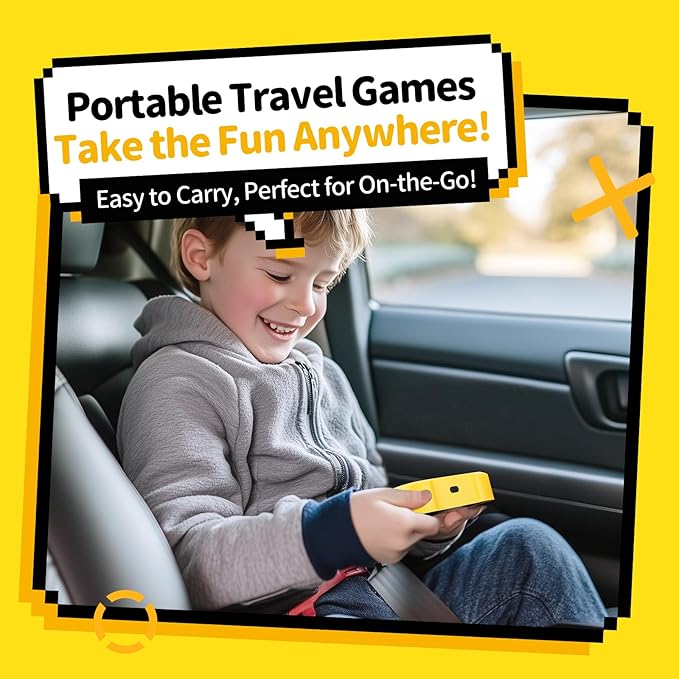 Tic Tac Toe Game, 3-in 1 Electronic Handheld Game Console, Road Trip Activities for Kids - Juegos para Niños - Ideal Gifts for Kids and Adults