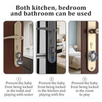 2 Pack Deadbolt Child Safety Lock Cover - Child Proof Deadbolt Cover & Door Knob Protector, Deadbolt Lock Cover for Kids, Prevents Accidental Locking (Fits Standard Locks) (Black)