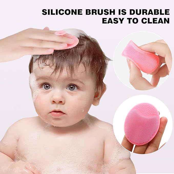 Baby Grooming Set，Baby Health Care Set Baby Brush Soft Bristles 3 Piece Baby Care Set Baby Hair Brush and Comb Set Baby Hair Brush Baby Comb Silicone Baby Cradle Cap Brush Set