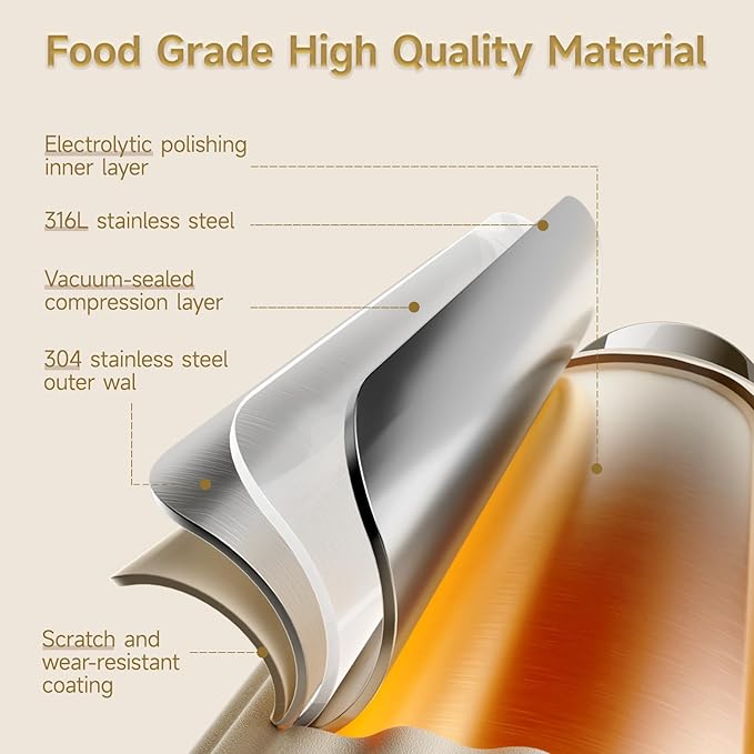 Snow Bear Portable Bottle Warmer for Travel, Fast Heating in 2.5 Mins for Breast Milk, 10200mAh Battery with LED Display, 17oz Large Capacity, Baby Bottle Warmer with Precise Temperature Control