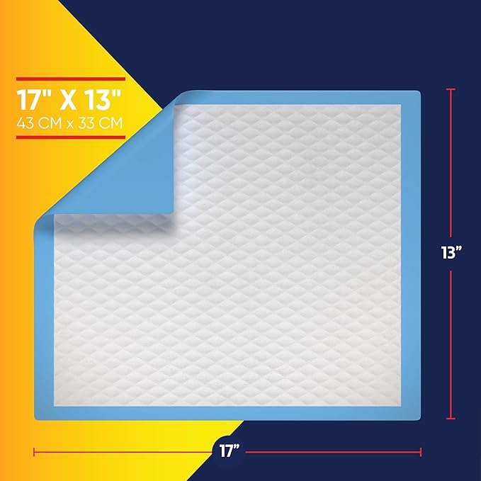 100 Pack Disposable Baby Changing Pads 17 X 13 Inches, Super Absorbent Incontinence Underpads, Waterproof Potty Training, Diaper Liners