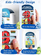 16-Piece Rotating Puzzles for Kids 4-6, Toddlers Puzzles 2-4, Road Trip, Airplane Activities Game, Travel Toys - Brain Teaser, Fine Motor Skills - Birthday Gifts Boys Girls - Dinosaur