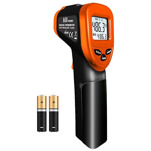 hito Infrared Thermometer Gun Laser Temperature Gun -58°F to 1112°F, Temp Gun for Pizza Oven, Cooking, Refrigerator, Pool, Reptiles, Air Conditioner, for Surface Temperature of Meat, Food, Liquid