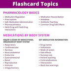 Pharmacology Flash Cards – No Fluff – Nursing School Essentials for Students – 2025-2026 NCLEX ATI HESI Review LPN RN Flash Cards (223 Cards)
