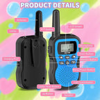 3 Pcs Walkie Talkies for Kids Rechargeable 3 KM Handheld Walkie Talkies Long Range 22 Channel 2 Way Radio Birthday Party Gifts for 3-12 Years Old Girls Boys Outside Adventure Camping Hiking