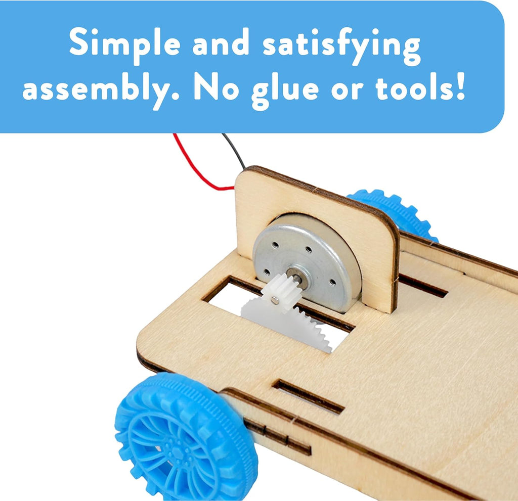 STEM Kit – 3 DIY Car Projects Powered by Rubber Bands, a Solar Cell, and a Mousetrap - STEM Kits for Kids Ages 8-14 – Educational DIY Kit for Classroom, Homeschool, Science Projects, or Gifts