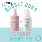 Dabble & Dollop Coconut + Vanilla Body Wash & Shampoo – 3-in-1 Natural Bubble Bath for Kids, Made in USA, No Parabens or Sulfates, Vegan, Gluten-Free, Tear-Free (2-Pack)