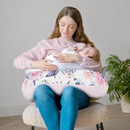 Nursing Pillow Cover 1 Pack, Minky Removable Nursing Pillowcase for Breastfeeding Pillows, Reversible Feeding Slipcover for Baby Boys/Girls, Super Soft Comfortable (Stylish Floral)