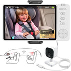 Wireless Baby Car Camera Monitor 5" HD 1080P IPS, 360° Rotating Camera with Auto/Manual Night Vision, 1000ft Range, Anti-Glare Display & USB Charging for Backseat, Home, Travel，Camping