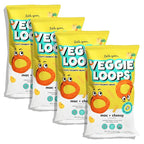 Little Spoon Mac and Cheesy Veggie Loops, Chickpea and Carrot Snack, Baked Not Fried, Avocado Oil, Hidden Veggies, Tastier Snacks for Kids, 3g Protein, Gluten-Free, 4 Pack