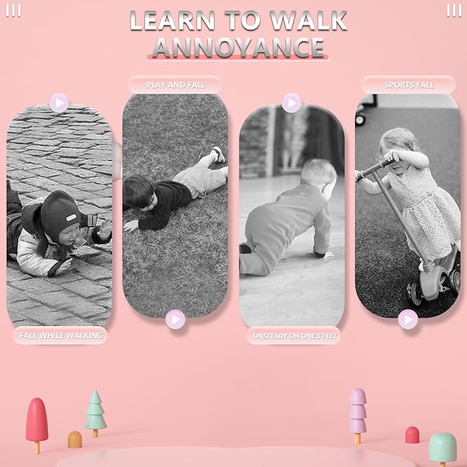 Baby Walker Head Protector Backpack Wear,Toddler Adjustable Baby Head Protection Backpack for Safety Baby Learning Walking Crawling (Cats)