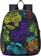Toddler Monster Truck Waterproof Mini Backpack Boys/Girls Cute Small Kindergarten Pre School Bag (S)