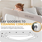 Foldable Toddler Bed Rails - Kids Guard Bumper for Crib Safe Bed Side Rail for Twin Queen King Full Size Beds (59inch)