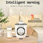 Fast Baby Bottle Warmer for Breastmilk and Formula, Smart Temperature Control to Preserve Fullest Nutrients in Breastmilk, LuxeGlow 10-in-1 Multifunctional for All Bottles Night Feeding Easy