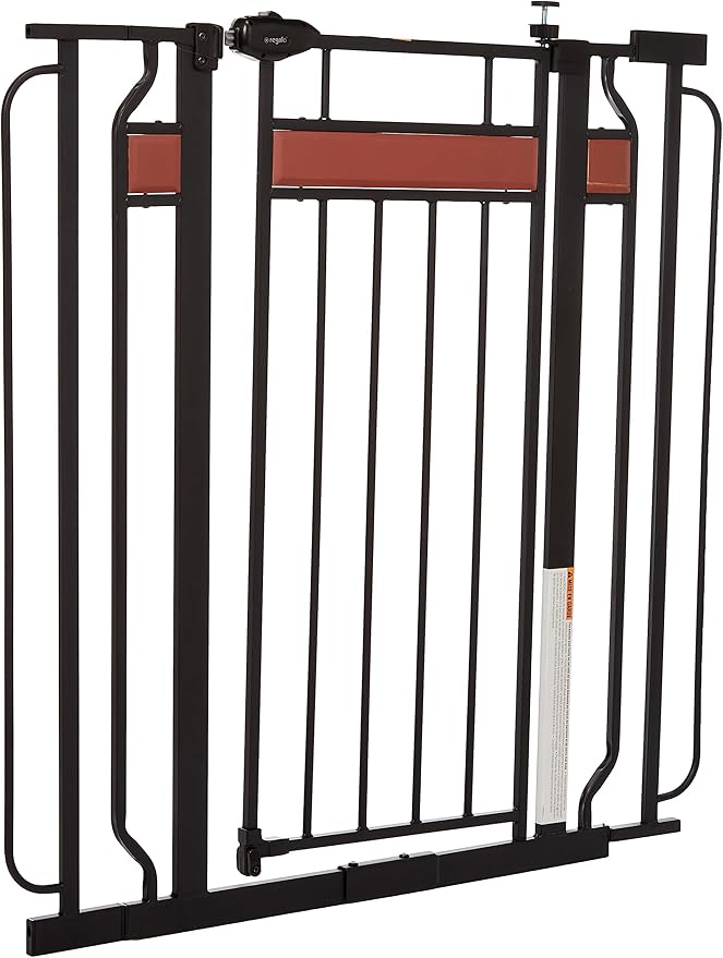 Regalo Easy Step Extra Tall Arched Décor Walk Thru Baby Gate, Award Winning Brand, Includes 4-Inch Extension Kit, 4 Pack Pressure Mount Kit and 4 Pack Wall Mount Kit, Bronze