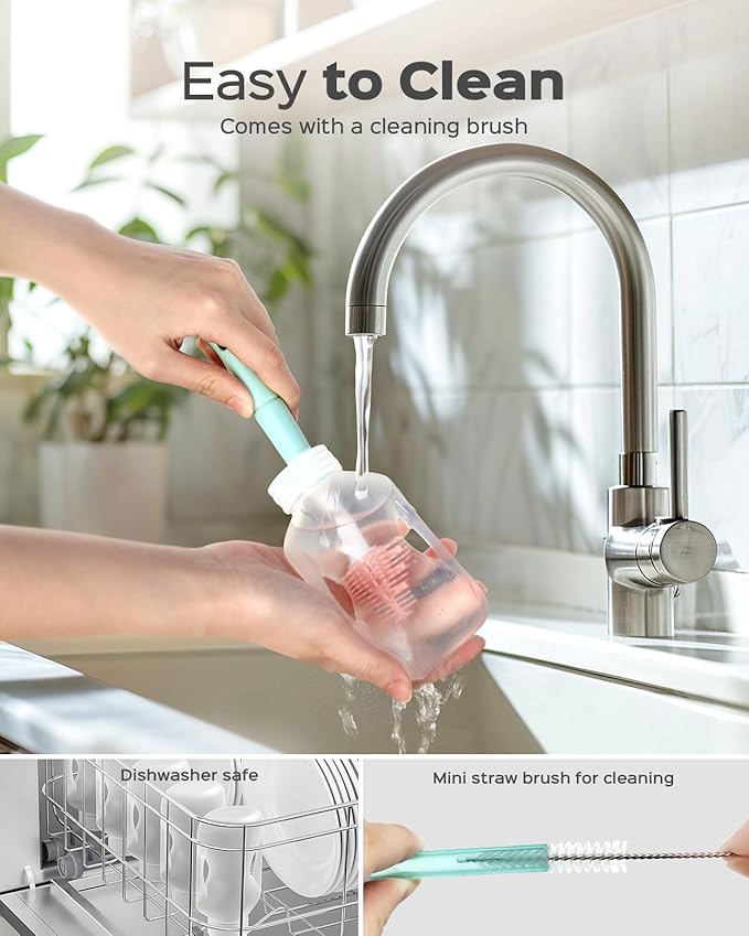 Silicone Reusable Baby Food Pouches with Straws, 6 Pack Leakproof Refillable Squeeze Pouches, Dishwasher, Freezer, Microwave Safe, 5OZ Baby Food Storage for Homemade Puree, Yogurt