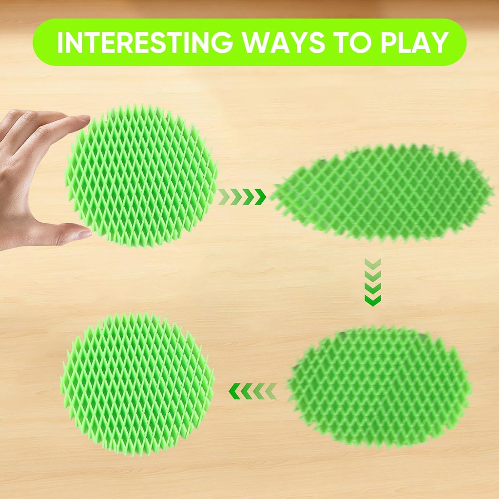 Fidget Worm Toy, Real 3D Printed Toys, Funny Pocket Worm Fidget Toy for Adults & Kids, Silent Resistance Stress Relief Toy Desk Fidgets for Adults Kids (Fluorescent Green)