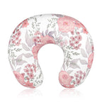 Nursing Pillow Cover, Breastfeeding Pillow Cover Stretchy Removable Feeding Pillowcase for Newborn, Ultra Soft and Comfortable Nursing Pillow Slipcover for Baby Girls Boys, Pink Floral