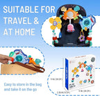 Adjustable Baby Stroller Arch Toy, Car Seat Toys for Infants 6-12 Months Hanging Toy Bar Attachment with Teether & Sound, Crib Comfort Gift for Birthday, Baby Shower