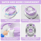 TPN Baby Bath Seat for Babies 6 Months & Up, Non-Slip Toddler Bath Seat with 5 PCS Waterproof Emoji Stickers, Portable Infant Bath Seat for Baby(Lavender)