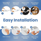 Baby Proofing Toilet Seat Locks Set - Toilet Lid Locks & Multi-Purpose Safety Locks - Easy Installation Child Locks Set with 3M Adhesive - No Tools Required (Pack of 2)