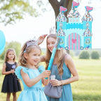 WERNNSAI Princess Castle Pinata - Ice Castle Pinata Blue Princess Party Decorations for Girls Birthday Party Game Magical World Birthday Party Decoration Supply Winter Fairy Party Game