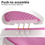 Baby Bathtub Support for Babies 0-6 Months, Foldable Portable Infant Bathtub, Ergonomic Mesh Baby Bath Tub, Pink