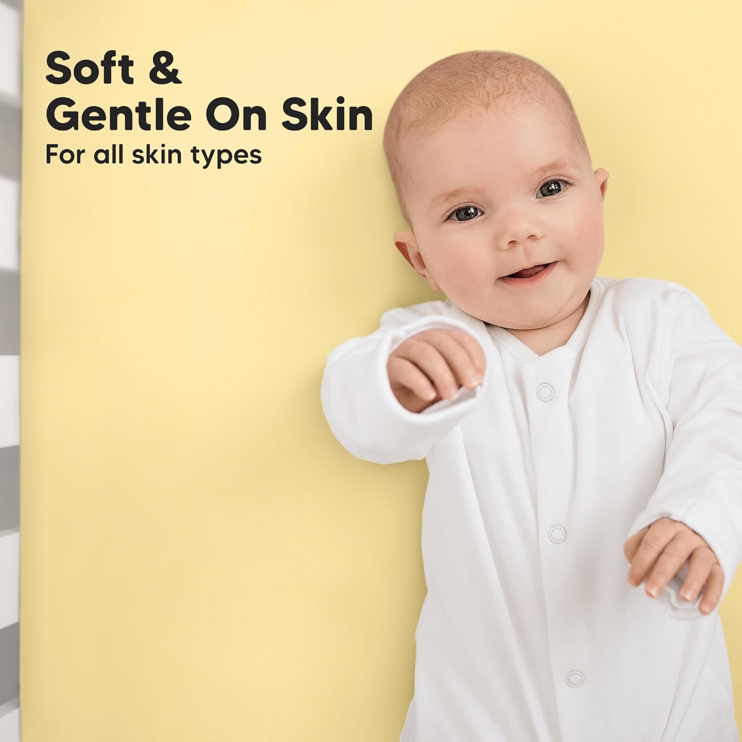 KeaBabies 2-Pack Baby Crib Sheets for Boys, Girls - 52x28 Viscose Derived from Bamboo Toddler Bed Sheets Neutral, Fitted Crib Mattress Cover for Standard Baby Bedding, Soft & Cozy (Sunshine)