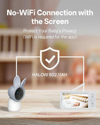 ARENTI Baby Monitor, Cry & Motion Detection, 2K Smart Baby Camera with 5-Inch Upgraded Wireless Display, Two Way Audio, Super Night Vision, Temp & Humidity Sensor, Lullabies