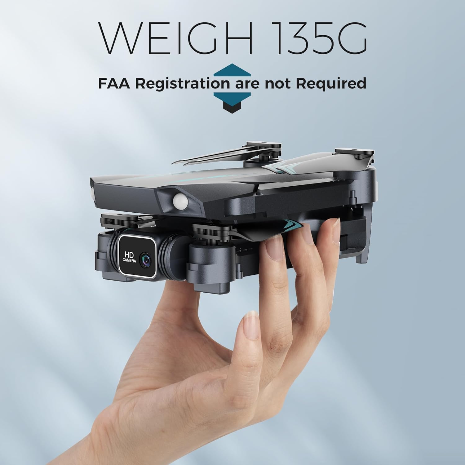 Drone with Camera, Mini Drone for Kids with 1080P HD FPV Camera, One Key Take Off/Land, Altitude Hold, 360°Flip, Waypoint Fly, Gestures Selfie, 3 Speed, 2 Battery Toys Birthday Christmas Gifts for boys